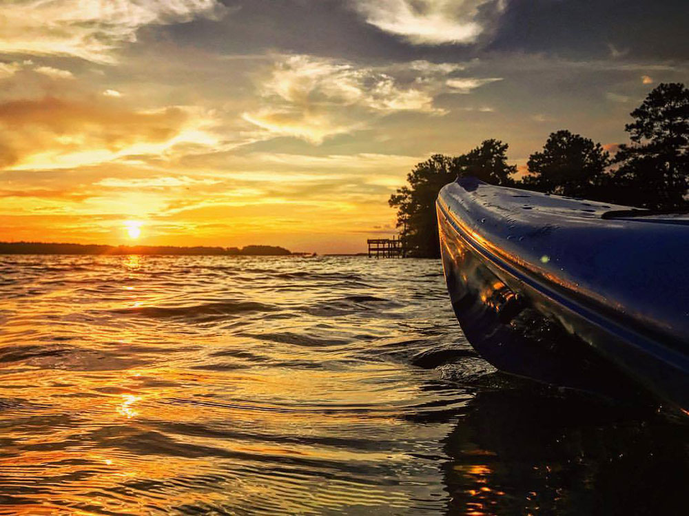 kayak on lake